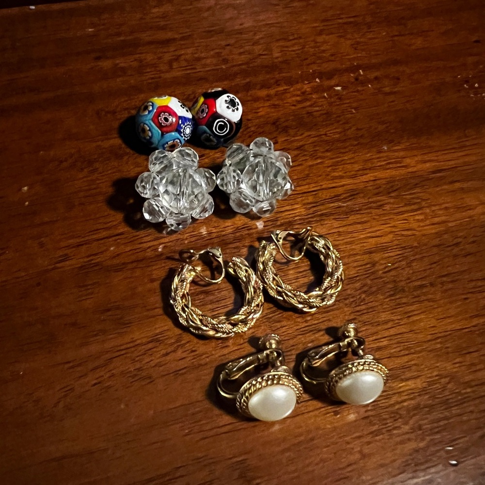 Vintage Clip On Earrings